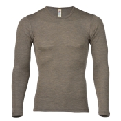 Men\'s Long-Sleeved Vest Top In Organic Merino Wool/Silk Blend