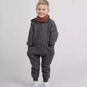 Hooded Zip Snugglesuit in Organic Boiled Wool
