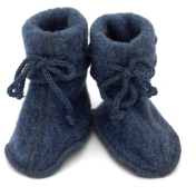 Organic Merino Wool Fleece Booties with Ties