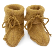Organic Merino Wool Fleece Booties with Ties