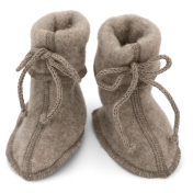 Organic Merino Wool Fleece Booties with Ties