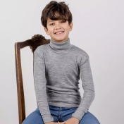 Children\'s Merino Wool and Silk Polo-neck Vest top