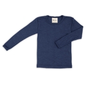 Wool & Silk Plain Long-Sleeved Vest Top