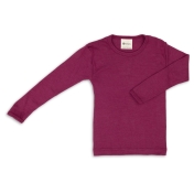 Wool & Silk Plain Long-Sleeved Vest Top