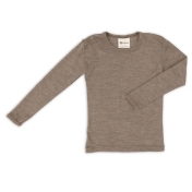 Wool & Silk Plain Long-Sleeved Vest Top