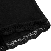 Women\'s Lace-Trimmed Pants in Wool & Silk