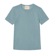 Plain Wool & Silk Short-Sleeved Vest Top