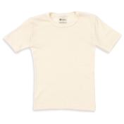 Plain Wool & Silk Short-Sleeved Vest Top