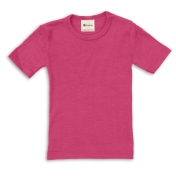 Plain Wool & Silk Short-Sleeved Vest Top