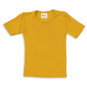 Plain Wool & Silk Short-Sleeved Vest Top
