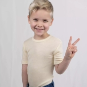 Organic Merino Wool Short-Sleeved Vest Top