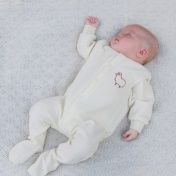 Babygrow / Pyjamas in Organic Merino Wool With Feet