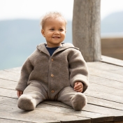 Merino Wool Fleece Snugglesuit / Pramsuit by Engel