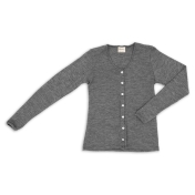 Women\'s Fine-Knit Cardigan in Pure Organic Merino Wool