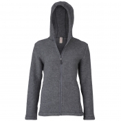 Women\'s Organic Merino Wool Fleece Hooded Jacket