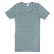 Women\'s Short Sleeved Tee in Merino Wool Silk Blend