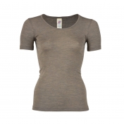 Women\'s Short Sleeved Tee in Merino Wool Silk Blend