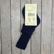 Roll-Top Baby Socks in Organic Wool