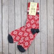 Adult\'s Organic Cotton Snowflake Socks with Elastane