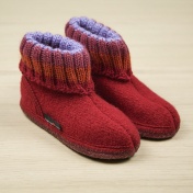 haflinger childrens boiled wool slippers