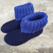 Children\'s Boiled Wool Slipper with Rubber Sole