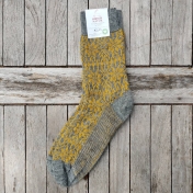 Adult\'s Starry Fair-Isle Socks in Thick Organic Wool