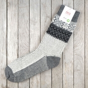 Snowfall Socks in Organic Wool