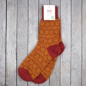 Adult\'s Starry Fair-Isle Socks in Organic Wool