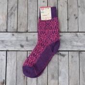 Adult\'s Starry Fair-Isle Socks in Thick Organic Wool