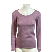 Women's Long-Sleeved Vest in Organic Cotton, Wool and Silk