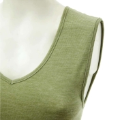 Women\'s Sleeveless Vest in Organic Cotton, Wool and Silk