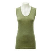 Women\'s Sleeveless Vest in Organic Cotton, Wool and Silk