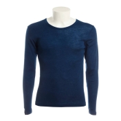 Unisex Long-Sleeved Crew Neck in Wool and Silk