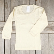 Children\'s Long-Sleeved Vest in Organic Merino Wool and Silk