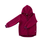 Merino Wool Fleece Hooded Jacket with Pockets
