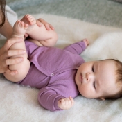 Wrap Baby-Body in Silk & Wool with Fold-Over Scratch Mitts