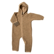 Snugglesuit in Organic Merino Wool Fleece with Cotton Lined Hood