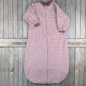 Stripy Long Sleeved Organic Merino Brushed Terry Sleeping Bag
