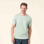 Men's Rocco Striped T-Shirt in Organic Cotton and Linen