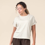 Women's Tola T-Shirt in Organic Cotton and Linen