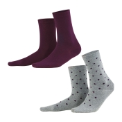 2-Pack of Women\'s Bettina Socks in Organic Cotton with Elastane