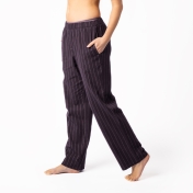 Women's Scarabea Pinstripe Sleep Trousers in Organic Cotton