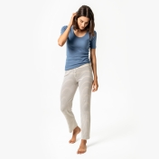 Women\'s Pointelle Rib Pyjama Bottoms in Organic Cotton
