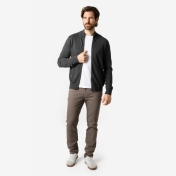 Men’s Zip-Up Cardigan in Organic Cotton & Wool