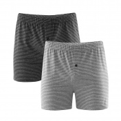 2-Pack Men\'s Single Jersey Boxer Shorts in Organic Cotton