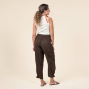 Women\'s Tinette Slouchy Cargo Trousers in Tencel