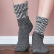 Adult's Two-Tone Organic Cotton and Wool Socks