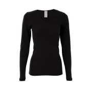 Extra-Soft Women\'s Long-Sleeved Vest Top in Wool & Silk