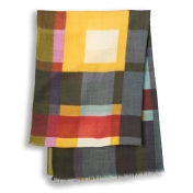 Lightweight Check Scarf in 100% Wool
