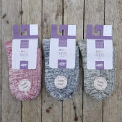 Children's Thermal Ribbed Socks in Wool & Cotton